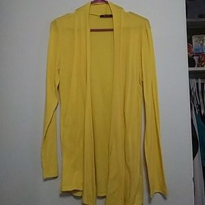 Yellow cardigan